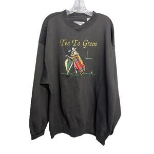 Vintage Briar Creek Sportswear Men’s XL Black Golf Sweatshirt Embroidered